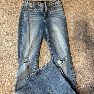 Classic Blue Distressed Women Jeans